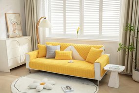 Huzat Kanapé ágytakaró 70x70 sarok Kanapé Versailles fotel Sárga