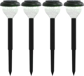 vidaXL 4 db meleg fehér és RGB napelemes ösvény lámpa tüskével