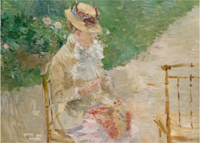 Kép - Berthe Morisot, Young Woman Knitting, reprodukciók (70x50 cm)