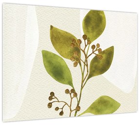 Üveg kép - Akvarell ág N⁰1 (70x50 cm)