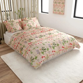 Pamut ágynemű HERBAR BLEND bézs Ágyneműhuzat mérete: 70 x 90 cm | 140 x 200 cm