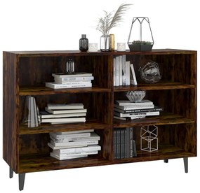 Füstös tölgyszínű szerelt fa tálalószekrény 103,5 x 35 x 70 cm