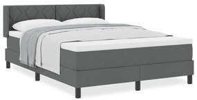 Boxspring Ágy Matrac, Sötétszürke, 140x200 cm, Szövet