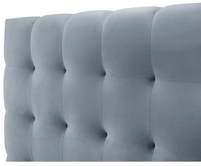 Világoskék kárpitozott franciaágy tárolóhellyel, ágyráccsal 180x200 cm Bali – Cosmopolitan Design