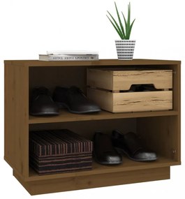 mézbarna tömör fenyőfa cipősszekrény 60 x 34 x 45 cm