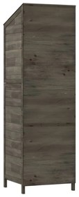 antracit tömör fenyőfa kerti fészer 55x52x174,5 cm