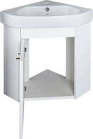 VivaStyle ARDA fali sarokszekrény CeraStyle ARDA porcelán sarokmosdóval 46 x 46 cm - BALOS