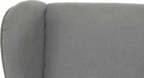 Kényelmes fotel, szürke/fekete, BREDLY