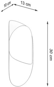 Sollux SL.1062 - Fali lámpa TEAR 1xG9/40W/230V fehér