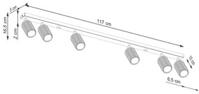 Fehér spotlámpa 6,5x117 cm Gleam – Sollux