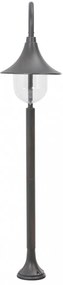 bronzszínű alumínium kerti állólámpa, E27, 120 cm