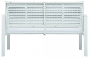 fehér fautánzatú HDPE kerti pad 120 cm
