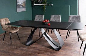 Samanta bővíthető étkezőasztal fekete 160-240cm