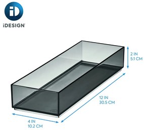 Matt fekete újrahasznosított műanyag fürdőszobai rendszerező kozmetikumokhoz – iDesign