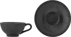 Fekete kerámia csésze cappucinóhoz 200 ml Neri – Bloomingville