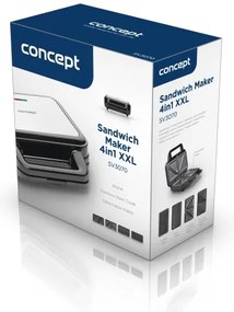 Concept SV3070 - XXL 4 az 1-ben kenyérpirító 900W/230V fekete/acél