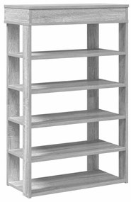 szürke sonoma színű szerelt fa cipőtartó 60x30x98 cm