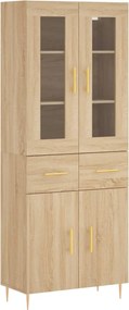 vidaXL sonoma tölgy szerelt fa magasszekrény 69,5 x 34 x 180 cm