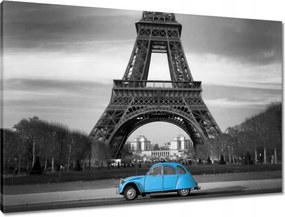 Vászonkép 90x60 Autó Eiffel-torony