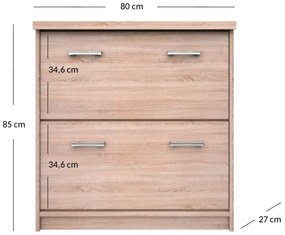 Cipőtároló Tianna (szonoma tölgy). 1053307