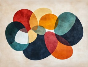 Canvas Vászonkép Absztrakt Mid-century Modern Bauhaus Retro 100x75