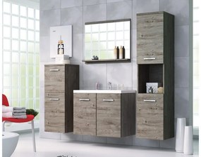 ALOMA fürdőszoba össszeállítás mosdóval, tölgy wotan