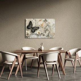 Kép - Márvány háttér pillangókkal (90x60 cm)