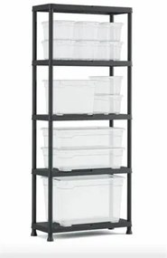 Polcrendszer, 5 polccal, 75 cm, KETER Plus Shelf (UCKPSHELF75)