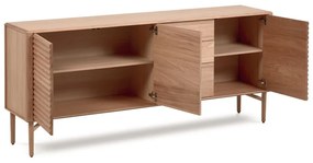 Natúr színű alacsony komód tölgyfa dekorral 200x86 cm Lenon – Kave Home