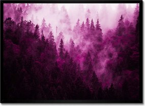 Poszter fekete keretben 70x50 Tájkép Rózsa Hegyek Köd