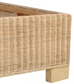 kézzel font valódi rattan ágykeret 180 x 200 cm
