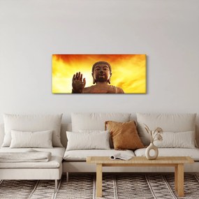Kép - Buddha piros és sárga háttérrel (120x50 cm)
