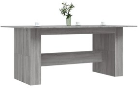 szürke sonoma színű szerelt fa étkezőasztal 180 x 90 x 76 cm