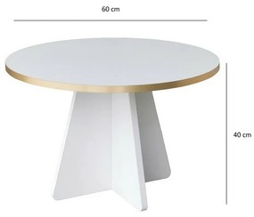 Mushroom Gold and White konferenciaasztal