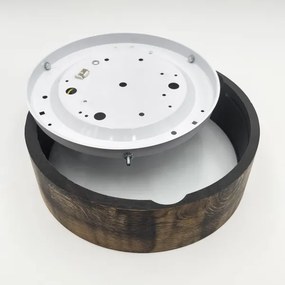 OAK SMOKY mennyezeti lámpa 1xE27/15W/230V, 27,5 cm, tölgy/sötétbarna