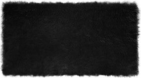 vidaXL Műgyapjú Szőnyeg Tafalla Fekete 60 x 110 cm Poliészter