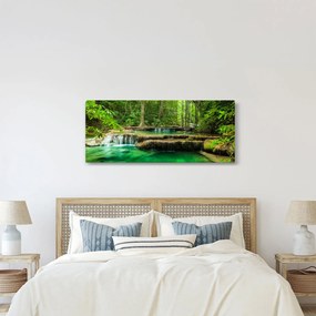 Kép - Erawan vízesés Kanchanaburiban, Thaiföldön (120x50 cm)