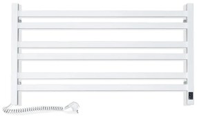 Fürdőszobai törölközőszárító radiátor AVANGARD, termosztáttal, 300W/230V, 50,6 cm, IP44, fehér, balos