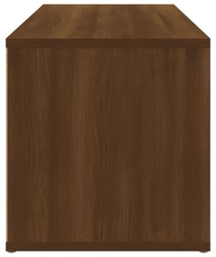 barna tölgyszínű szerelt fa TV-szekrény 80 x 34 x 36 cm