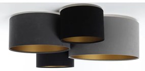 Mennyezeti lámpa SPACE 4xE27/60W/230V szürke/fekete/arany