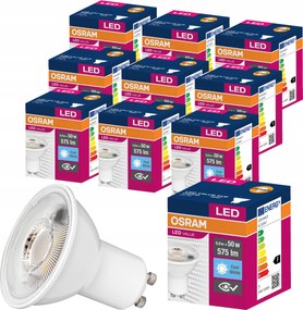 10x Led izzó GU10 6,9W 50W 575lm 4000K Osram
