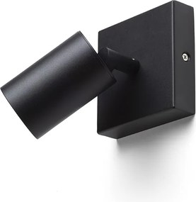 RENDL DUDE SQ přisazená černá 230V LED GU10 9W