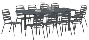 Kert étkező szett 11 pcs Antracit Acél
