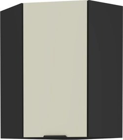 Felső sarokszekrény kasmír/fekete, ARAKA 60x60 GN-90 1F