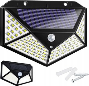 Napelemes fali lámpa 100LED szürkület érzékelővel