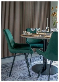 Kerek étkezőasztal márvány dekoros asztallappal ø 110 cm Bolzano – House Nordic
