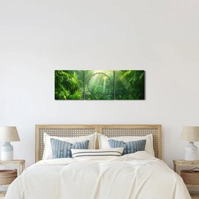 Kép - Esőerdő (órával) (90x30 cm)