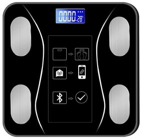 LCD kijelzős okosmérleg testtömegindex / BMI kijelzés, Bluetooth AMO-10145