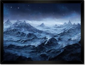 Poszterek keretben 40x30 A Hold megvilágítja a csúcsokat