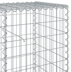 horganyzott vas gabion kosár fedéllel 500 x 50 x 100 cm